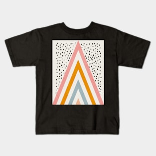 Abstract, Rain, Mid century modern kids wall art, Nursery room Kids T-Shirt